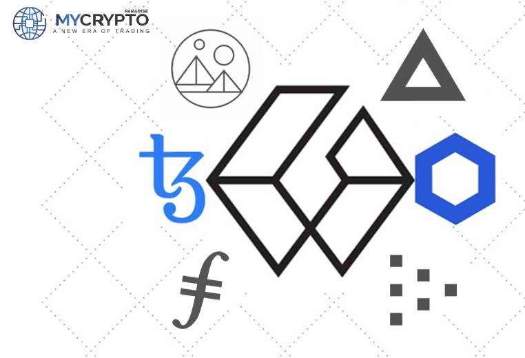 Aave (AAVE) and Polkadot (DOT) coins.
